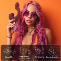 Смарт-вибратор Magic Motion Ponder Red, двойная стимуляция, виброяйцо+язычок для клитора — Просмотреть изображение 11