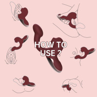 Смарт-вибратор Magic Motion Ponder Red, двойная стимуляция, виброяйцо+язычок для клитора — Просмотреть изображение 8