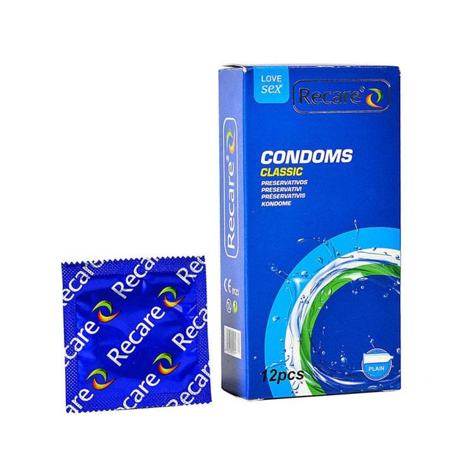Презервативи Recare Classic Condoms 12 шт, класичні