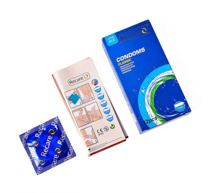 Презервативи Recare Classic Condoms 12 шт, класичні