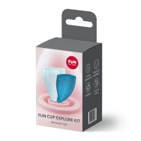 Набір менструальних чаш Fun Factory FUN CUP EXPLORE KIT, 2 шт, Multicolored Turquoise, об’єми 20 та 30 мл — Переглянути зображення 7