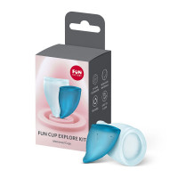 Набір менструальних чаш Fun Factory FUN CUP EXPLORE KIT, 2 шт, Multicolored Turquoise, об’єми 20 та 30 мл — Переглянути зображення 6