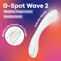 Вібратор Satisfyer G-Spot Wave 2 White, імітує доторкання пальця — Переглянути зображення 6