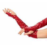 Лакированные митенки Art of Sex - Margo, цвет красный, размер S