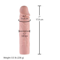 Силіконовий фалоімітатор для секс-машин Hismith 7&quot; Silicone Dildo, система KlicLok — Переглянути зображення 4