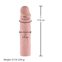 Силіконовий фалоімітатор для секс-машин Hismith 7&quot; Silicone Dildo, система KlicLok — Переглянути зображення 6