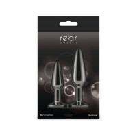 Набор анальных пробок NS Novelties Rear Assets - Tapered Trainer Kit - Gunmetal - Black — Просмотреть изображение 4