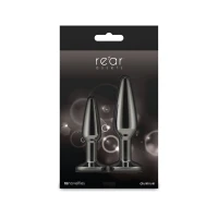 Набір анальних пробок NS Novelties Rear Assets - Tapered Trainer Kit - Gunmetal - Black — Переглянути зображення 4