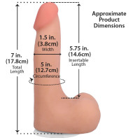 Фаллоимитатор Doc Johnson The Realistic Cock ULTRASKYN - 7 Inch with Balls Vanilla — Просмотреть изображение 5