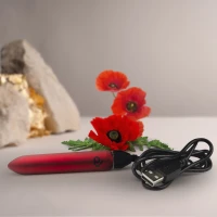 Віброкуля Rocks Off Bullet Poppy Red 16 Settings (м'яте паковання!!!) — Переглянути зображення 13