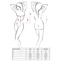 Корсет с пажами Passion JANET CORSET S/M, white, трусики, полупрозрачный