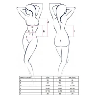 Корсет з пажами Passion JANET CORSET S/M, white, трусики, напівпрозорий — Переглянути зображення 3