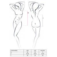 Боди монокини с глубоким декольте Passion OTAVIA BODY XXL/XXXL, black