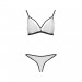 Комплект білизни Passion ORIHIME SET S/M, white, стрепи, ліф і трусики