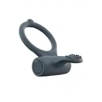 Ерекційне кільце Dorcel Power Clit Plus з вібрацією, перезаряджається, з язичком та щіточкою — Просмотреть изображение 1