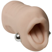 Вібромастурбатор ротик Doc Johnson Sasha Grey - Ultraskyn Vibrating Deep Throat Sucker — Переглянути зображення 1