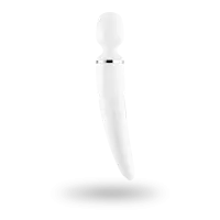 Вібромасажер Satisfyer Wand-er Woman (White/Chrome), водонепроникний, потужний, розмір XXL — Переглянути зображення 3