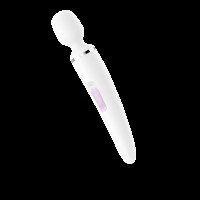 Вібромасажер Satisfyer Wand-er Woman (White/Chrome), водонепроникний, потужний, розмір XXL Вібромасажер Satisfyer Wand-er Woman (White/Chrome), водонепроникний, потужний, розмір XXL
