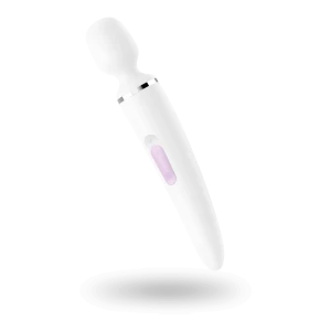 Вібромасажер Satisfyer Wand-er Woman (White/Chrome), водонепроникний, потужний, розмір XXL