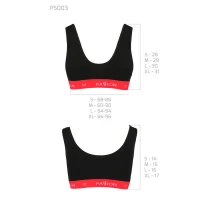 Спортивний топ на широких бретелях Passion PS003 TOP M, black — Просмотреть изображение 6