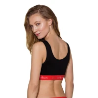 Спортивний топ на широких бретелях Passion PS003 TOP M, black — Просмотреть изображение 2