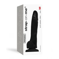 Реалістичний фалоімітатор Strap-On-Me SOFT REALISTIC DILDO Black - Size M — Переглянути зображення 3