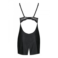 Бэби-долл из эко-кожи и кружева Passion LOONA CHEMISE XXL/XXXL, black