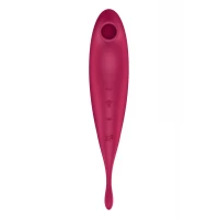 Смарт-вібратор для клітора з вакуумною стимуляцією Satisfyer Twirling Pro+ dark red — Переглянути зображення 3