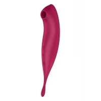 Смарт-вібратор для клітора з вакуумною стимуляцією Satisfyer Twirling Pro+ dark red — Переглянути зображення 2