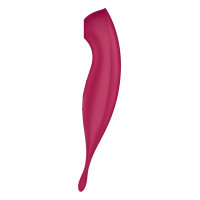 Смарт-вібратор для клітора з вакуумною стимуляцією Satisfyer Twirling Pro+ dark red