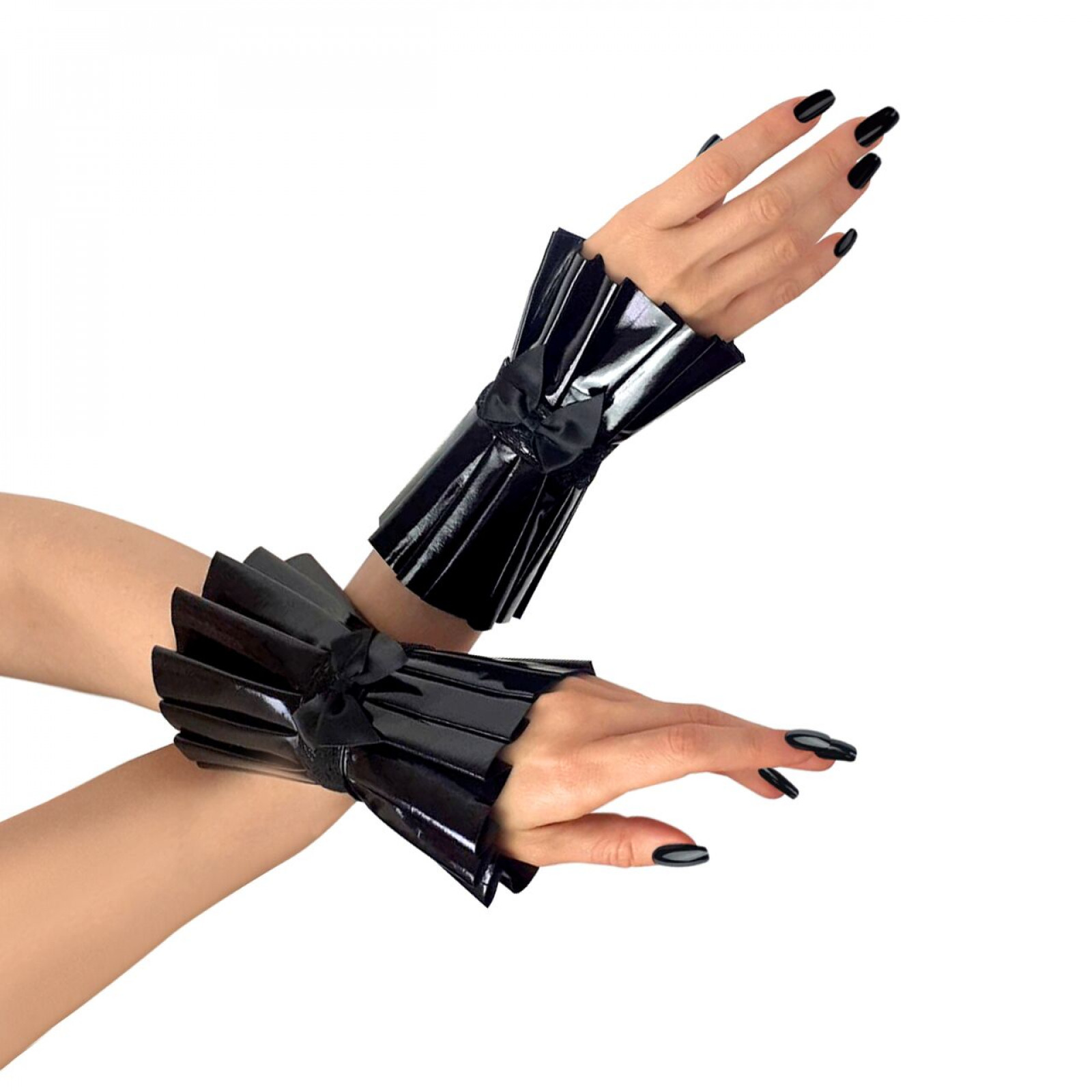 Плісовані манжети на руки Art of Sex - Eva, колір чорний