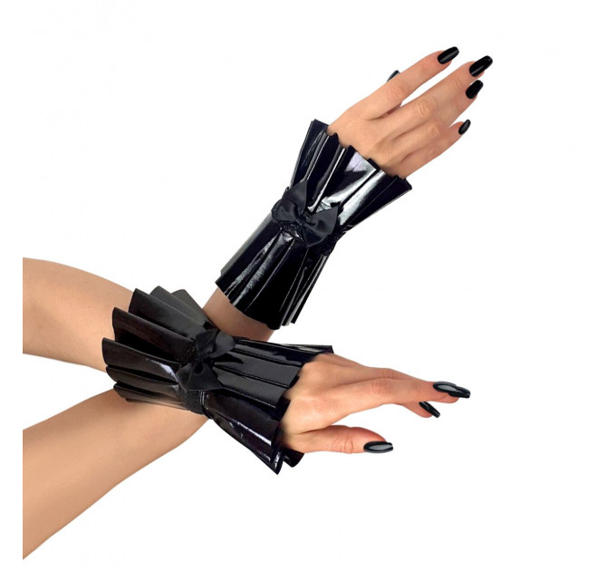 Плісовані манжети на руки Art of Sex - Eva, колір чорний