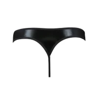 Чоловічі стринги Passion 033 THONG PAUL S/M Black, під латекс — Переглянути зображення 10