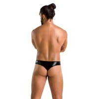Чоловічі стринги Passion 033 THONG PAUL S/M Black, під латекс — Переглянути зображення 6