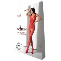 Бодістокінг з крилами Passion BS098 One Size, red, середня сітка, відкритий доступ — Переглянути зображення 6