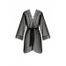 Пеньюар Passion AMBERLY PEIGNOIR black, S/M, пояс у комплекті