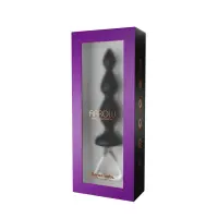 Анальний ланцюжок Adrien Lastic Arrow II, чорний, силіконовий, гнучкий, з металевою ручкою, діаметр 3,2 см — Просмотреть изображение 4