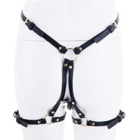 Страпон LOCKINK SEVANDA Queen Sheba Strapon Golden Dildo, регулируемые крепления, силиконовый дилдо