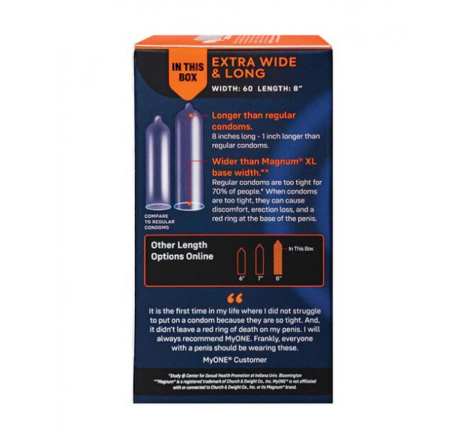 Презервативи MyONE Extra Wide & Long 10 шт, картонна коробка