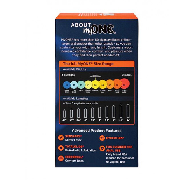 Презервативи MyONE Extra Wide & Long 10 шт, картонна коробка