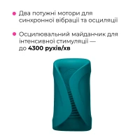 Смарт-вібромастурбатор для головки члена Lovense Gush 2, осцилювальний майданчик, ремені для фіксації — Переглянути зображення 6