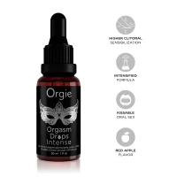 Збуджувальні краплі для клітора Orgie Orgasm Drops Intense, 30 мл, тепло-холод, смак яблука — Переглянути зображення 3