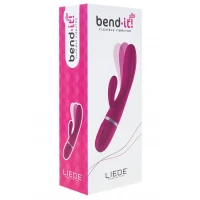 Вібратор-кролик Liebe Bend It Plus Cerise, гнучкий, 2 мотори, 10 режимів — Просмотреть изображение 3