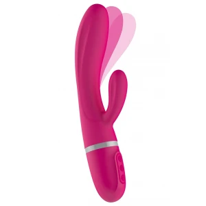 Вібратор-кролик Liebe Bend It Plus Cerise, гнучкий, 2 мотори, 10 режимів