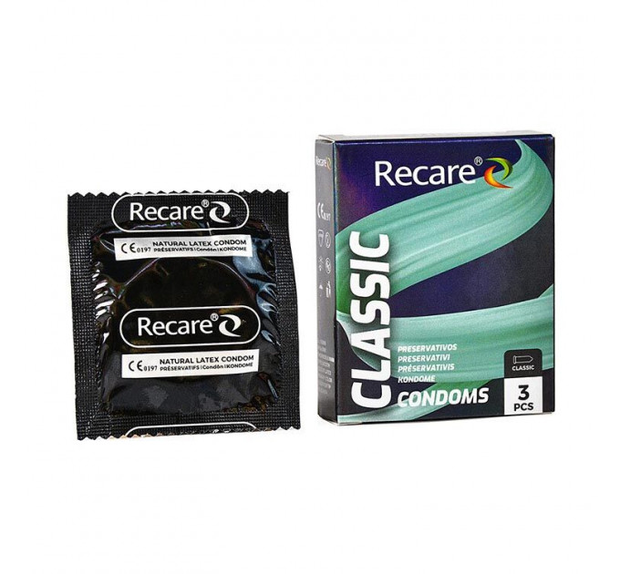 Презервативи Holographic Recare Classic Condoms 3 шт, класичні