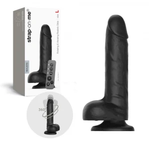 Фаллоимитатор с вибрацией и ротацией Strap-On-Me Rotating & Vibrating Realistic Dildo – L – Black
