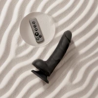 Фалоімітатор з вібрацією та ротацією Strap-On-Me Rotating &amp; Vibrating Realistic Dildo – L – Black — Переглянути зображення 8