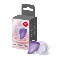 Набір менструальних чаш Fun Factory FUN CUP EXPLORE KIT, 2 шт, Multicolored Violet, об’єми 20 та 30 мл — Просмотреть изображение 6