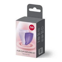 Набір менструальних чаш Fun Factory FUN CUP EXPLORE KIT, 2 шт, Multicolored Violet, об’єми 20 та 30 мл — Просмотреть изображение 7