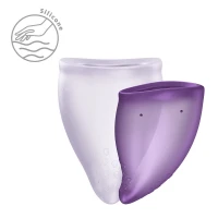Набір менструальних чаш Fun Factory FUN CUP EXPLORE KIT, 2 шт, Multicolored Violet, об’єми 20 та 30 мл — Просмотреть изображение 4